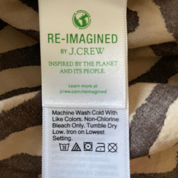 J. Crew Swingy Organic Cotton-voile Beach Dress Zebra Stripe Sleeveless Pullover - Picture 13 of 15